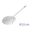 PALA PIZZA INOX TONDA CM 22 MANICO 140 CM