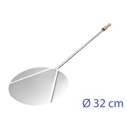 PALA PIZZA INOX TONDA CM 32 MANICO 140 CM