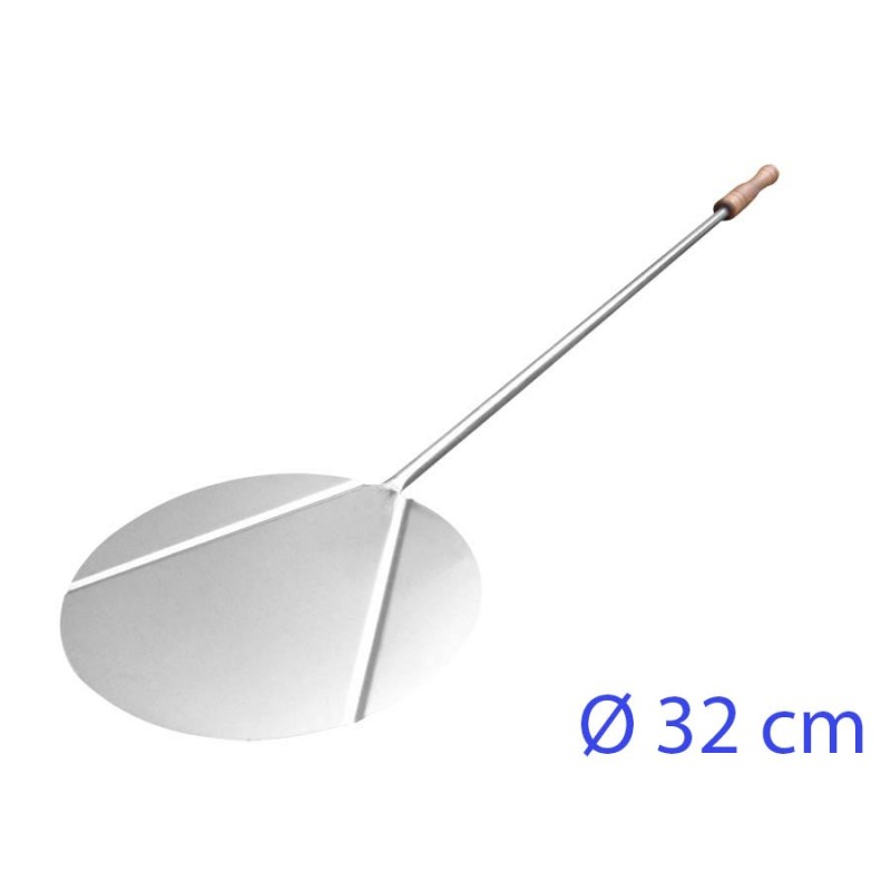 PALA PIZZA INOX TONDA CM 32 MANICO 140 CM