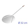 PALA PIZZA INOX TONDA CM 32 MANICO 140 CM