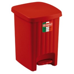 PATTUMIERA A PEDALE MARGHERITA Lt 20 ROSSO LAMPONE