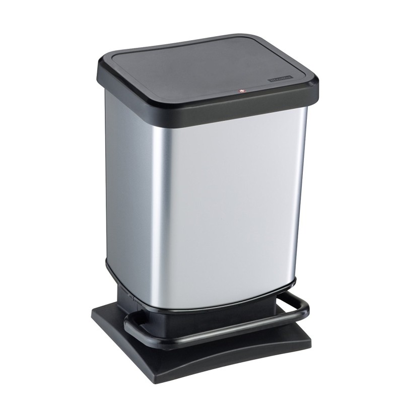 PATTUMIERA A PEDALE PASO Lt 20 COLORE SILVER ROTHO