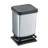 PATTUMIERA A PEDALE PASO Lt 20 COLORE SILVER ROTHO