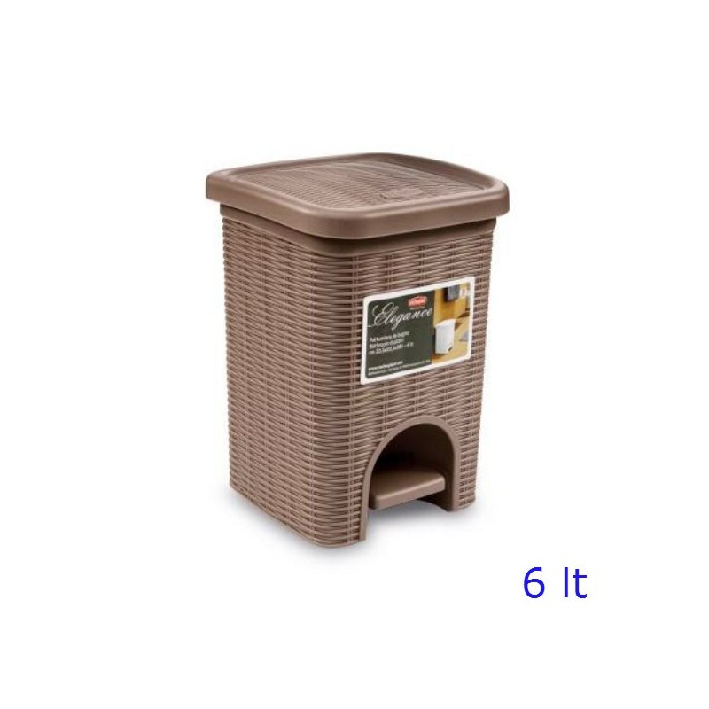 PATTUMIERA BAGNO ELEGANCE Lt 6 TORTORA
