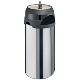 PATTUMIERA CON POSACENERE INOX Lt 60 MELICONI