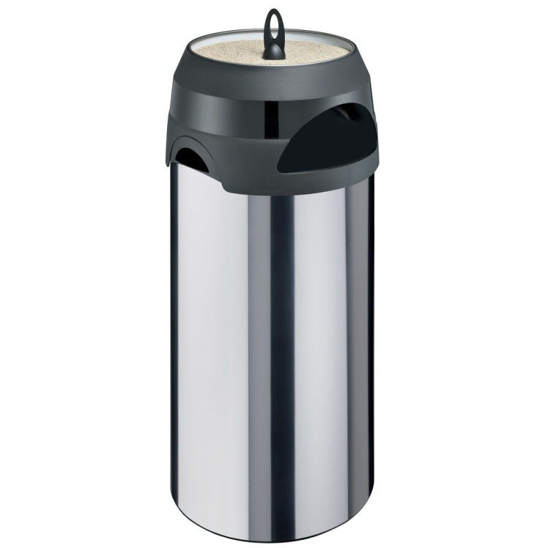 PATTUMIERA CON POSACENERE INOX Lt 60 MELICONI