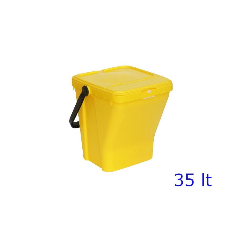PATTUMIERA DIFFERENZIATA ECOTOP Lt 35 GIALLO
