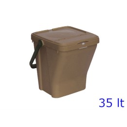 PATTUMIERA DIFFERENZIATA ECOTOP Lt 35 MARRONE