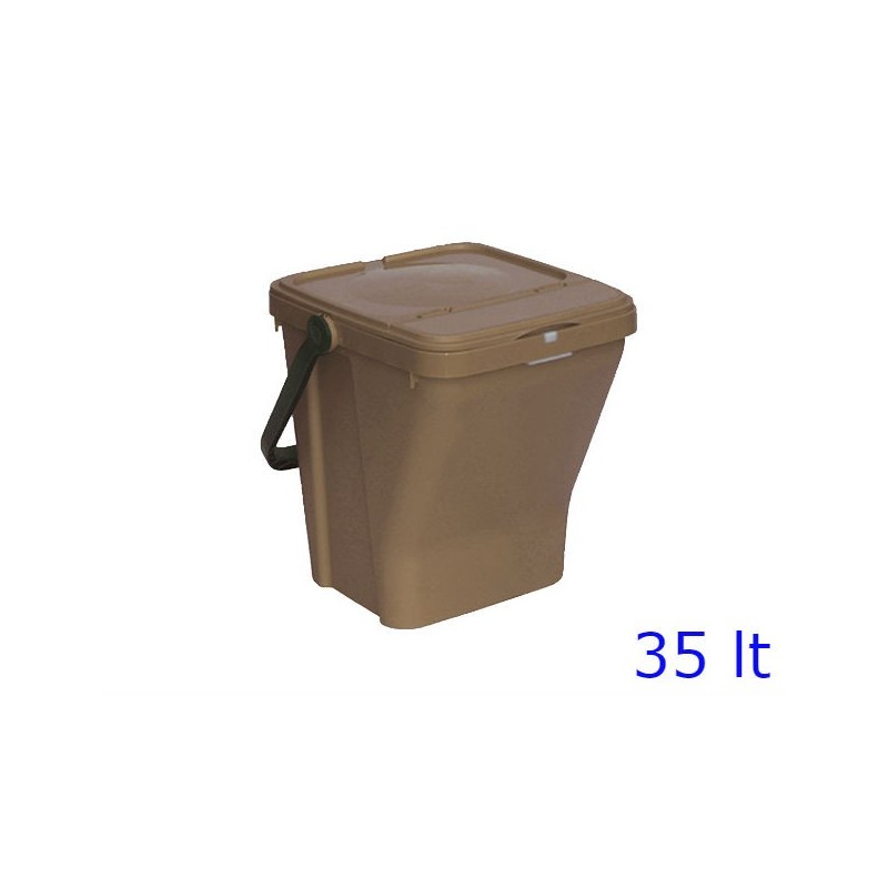 PATTUMIERA DIFFERENZIATA ECOTOP Lt 35 MARRONE