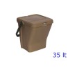 PATTUMIERA DIFFERENZIATA ECOTOP Lt 35 MARRONE