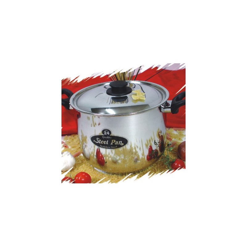 PENTOLA INOX TRIPLO FONDO STEELPAN C/C CM 26