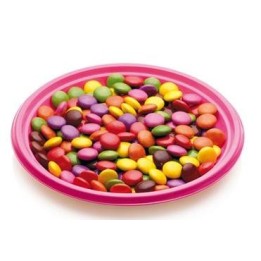 PIATTI PLASTICA DESSERT DOPLA Pz 50 FUCSIA