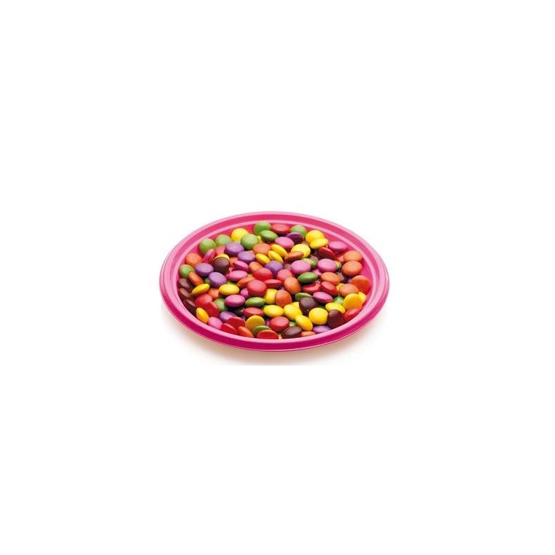 PIATTI PLASTICA DESSERT DOPLA Pz 50 FUCSIA