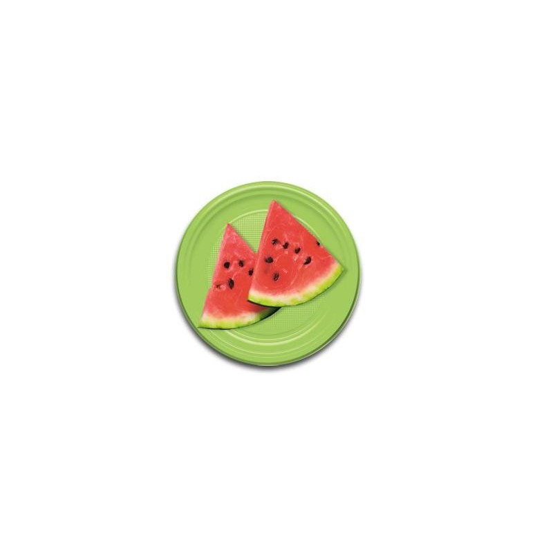 PIATTI PLASTICA DESSERT DOPLA Pz 50 VERDE ACIDO