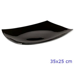 PIATTO ARCOPAL QUADRATO PIANO PORTATA CM 35x25 NERO LUMINARC