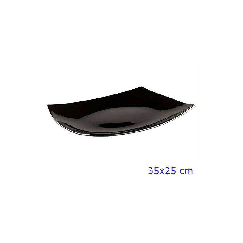 PIATTO ARCOPAL QUADRATO PIANO PORTATA CM 35x25 NERO LUMINARC