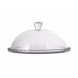 PIATTO IN VETRO PORTA DOLCI MOD. PATISSERIE CM 32 CON COPERCHIO