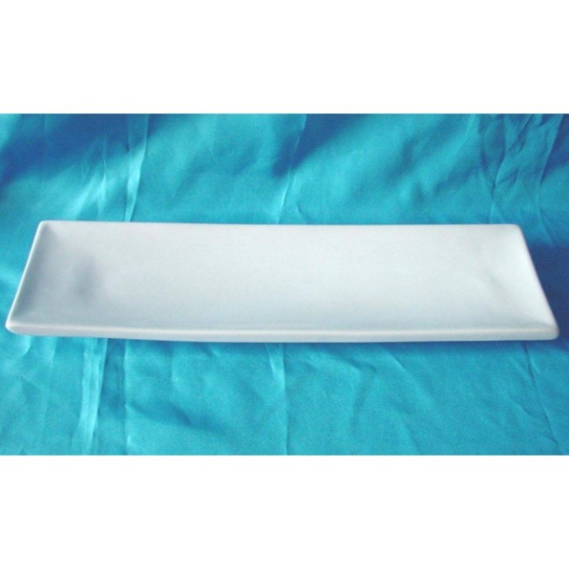 PIATTO PIANO RETTANGOLARE CM 37x12 BIANCO LUCIDO