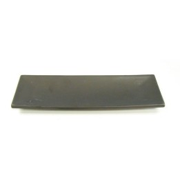 PIATTO PIANO RETTANGOLARE CM 37x12 NERO OPACO