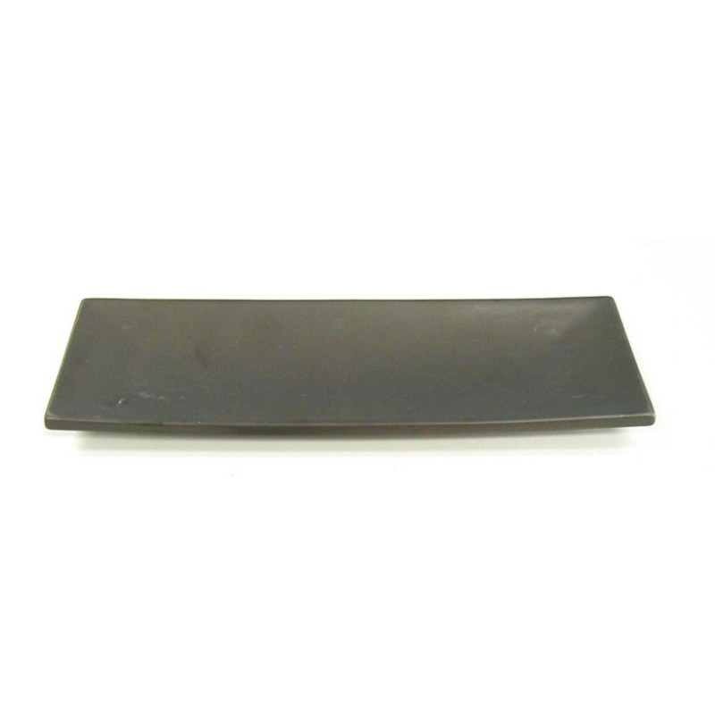 PIATTO PIANO RETTANGOLARE CM 37x12 NERO OPACO