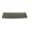 PIATTO PIANO RETTANGOLARE CM 37x12 NERO OPACO