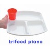 PIATTO PLASTICA TRIFOOD PIANO C/ACQUA CM 24x24x2