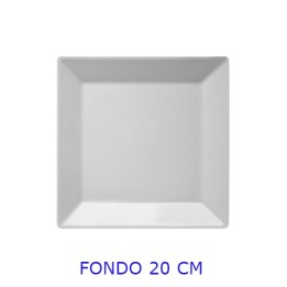 PIATTO PORCELLANA SATURNIA KIMI QUADRATO FONDO CM 20