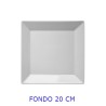 PIATTO PORCELLANA SATURNIA KIMI QUADRATO FONDO CM 20