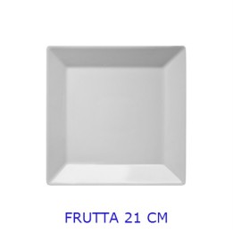 PIATTO PORCELLANA SATURNIA KIMI QUADRATO FRUTTA CM 21