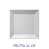 PIATTO PORCELLANA SATURNIA KIMI QUADRATO FRUTTA CM 21