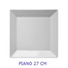PIATTO PORCELLANA SATURNIA KIMI QUADRATO PIANO CM 27