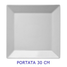 PIATTO PORCELLANA SATURNIA KIMI QUADRATO PORTATA CM 30