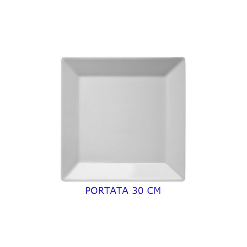 PIATTO PORCELLANA SATURNIA KIMI QUADRATO PORTATA CM 30