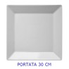 PIATTO PORCELLANA SATURNIA KIMI QUADRATO PORTATA CM 30