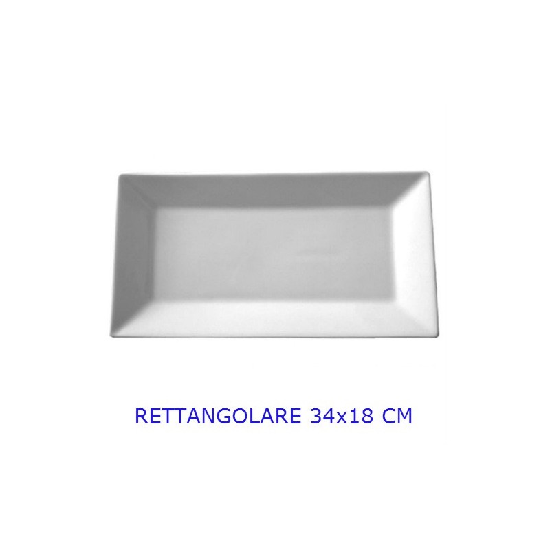 PIATTO PORCELLANA SATURNIA KIMI QUADRATO RETTANGOLARE CM 34x18