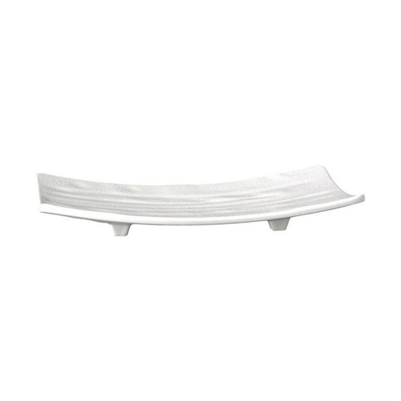 PIATTO SUSHI RETTANGOLARE MELAMINA CM 22x12 BIANCO