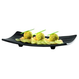 PIATTO SUSHI RETTANGOLARE MELAMINA CM 22x12 NERO