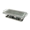 PIETRA OLLARE ILSA PARTY CM 19x37 CON SUPPORTO E VASSOIO INOX