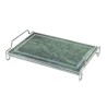 Piastra in pietra ollare rettangolare ILSA con stand inox da tavola