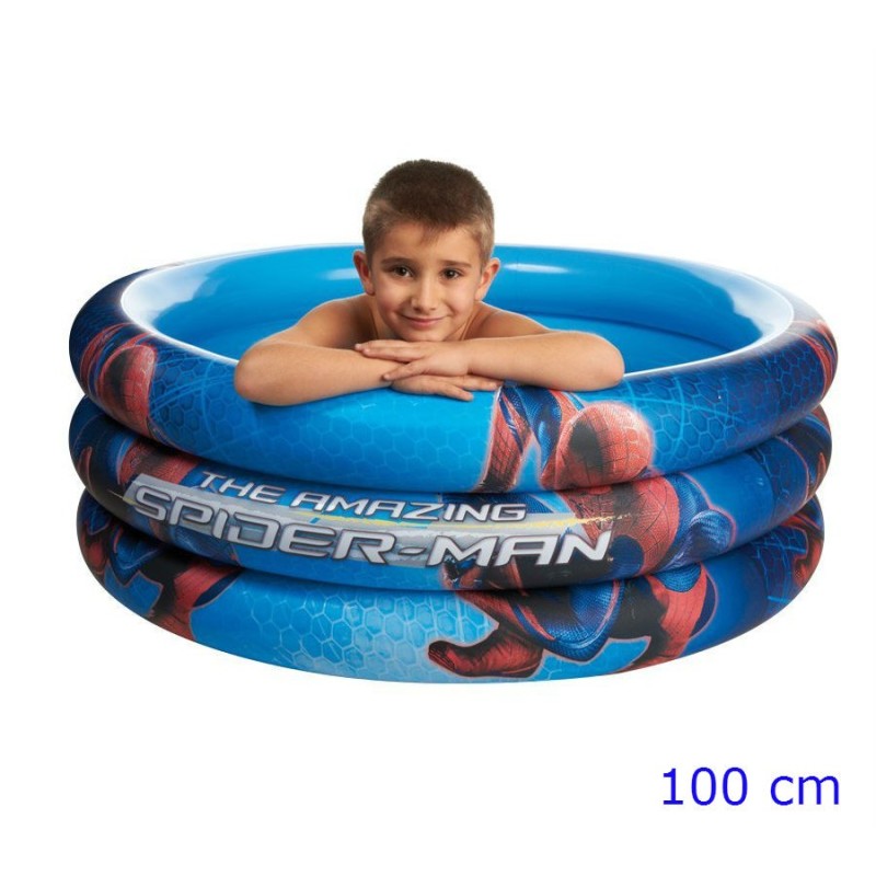 PISCINA GONFIABILE ROTONDA CM 100 SPIDERMAN
