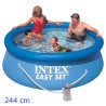 PISCINA PORTANTE EASY SET ROTONDA CM 244x76 CON POMPA INTEX 28122