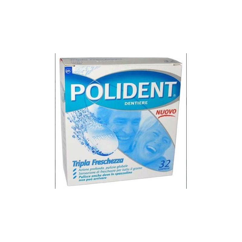 POLIDENT TRIPLA FRESCHEZZA 32 COMPRESSE
