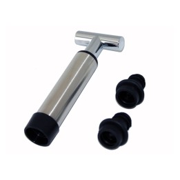 POMPA SALVA VINO INOX + 2 TAPPI