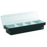 PORTA CONDIMENTI IN PLASTICA A 4 VASCHETTE CM 50x15