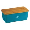 PORTAPANE CON TAGLIERE IN LEGNO DI BAMBU' CM 34x18x14 BLU