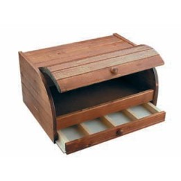 PORTAPANE IN LEGNO C/CASSETTO