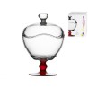 POTICHE VETRO PORTADOLCI CM 13x19h TOSCANA JOY ROSSA
