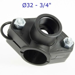 PRESA A STAFFA DUE BULLONI 32 x 3/4" IRRITEC
