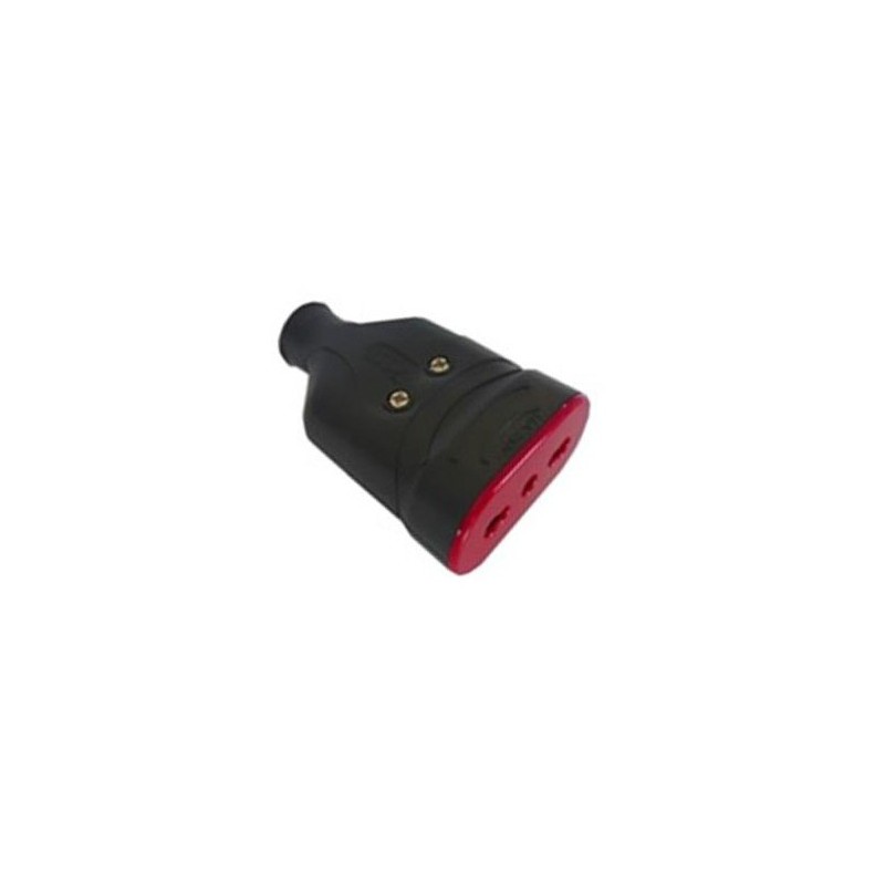 PRESA MOBILE VOLANTE BIVALENTE 10-16A+T ANTISCHIACCIAMENTO NERA