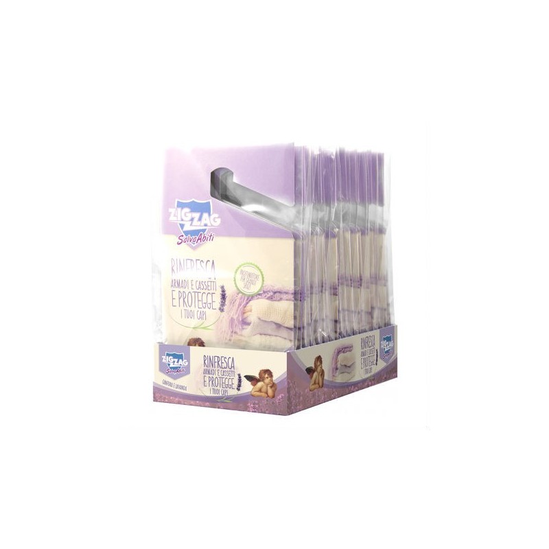 PROFUMATORE ARMADI E CASSETTI ZIGZAG SALVAABITI CANFORA E LAVANDA